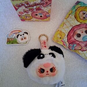 🔥BOGO🔥Baby Three Tiny Animal Head, Plush Pendant Conf. Panda 🔥 👀🔥